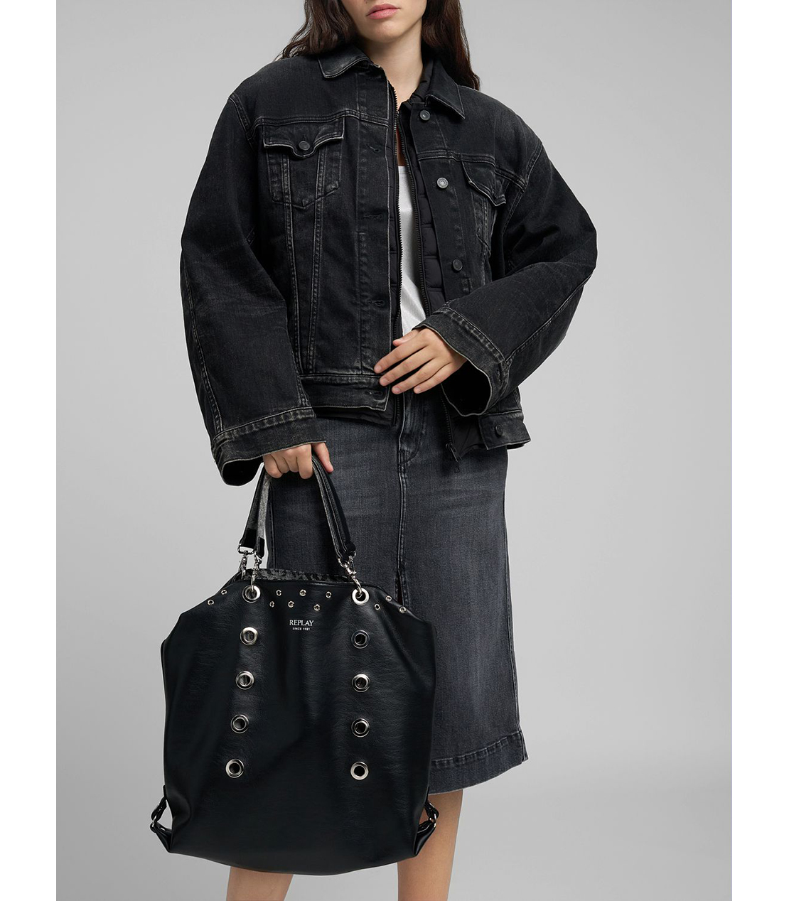 2イン1 リバーシブル＆ショルダー セットバッグ 詳細画像 ブラック 4